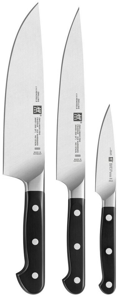ست چاقوی آشپزخانه 3 پارچه حرفه‌ای zwilling Pro | مدل 384300070 با طراحی کلاسیک و بادوام