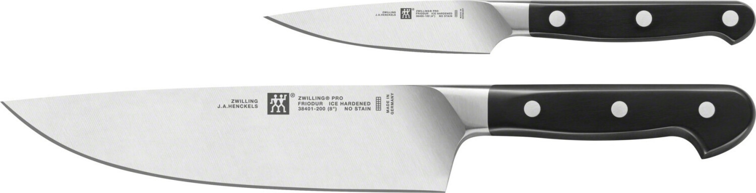 ست چاقو آشپزخانه 2 پارچه zwilling Pro | مدل 38447004 با تیغه‌های فولادی FRIODUR® و طراحی ارگونومیک